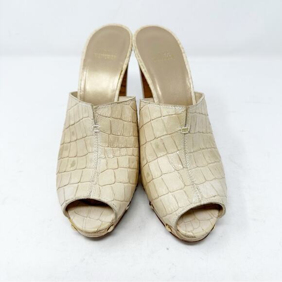 STUART WEITZMAN Leather Heels in Size 8.5 - Picture 1 of 7